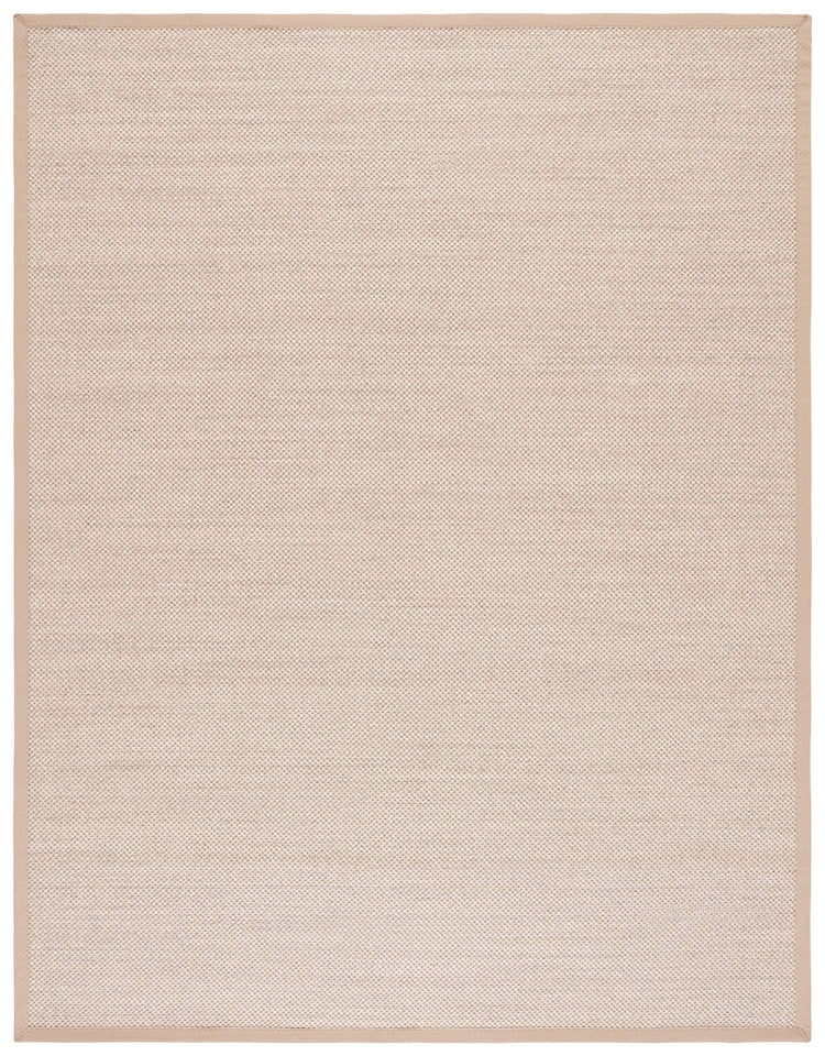 SAFAVIEH Area Rug 8x10 - Natural Fiber Collection - Large - Marble & Beige, Sisal, Woven Design with Border (NF143C)