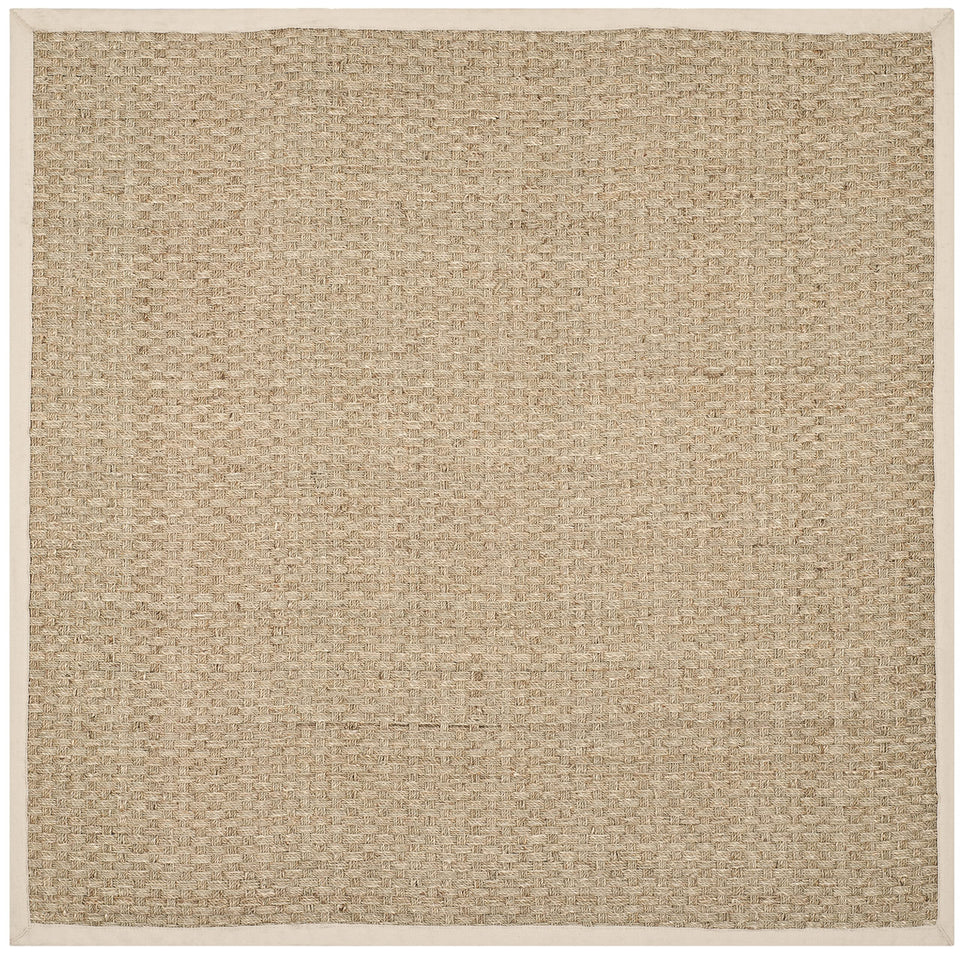 SAFAVIEH Area Rug 8x10 - Natural Fiber Collection - Large - Natural & Beige, Seagrass, Basketweave Pattern (NF114A)