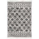 nuLOOM 8x11 Ansley Moroccan Tassel Area Rug, Light Grey, High-Low Textured Bohemian Design, Plush High Pile, Stain Resistant, For Bedroom, Living Room, Hallway, Entryway