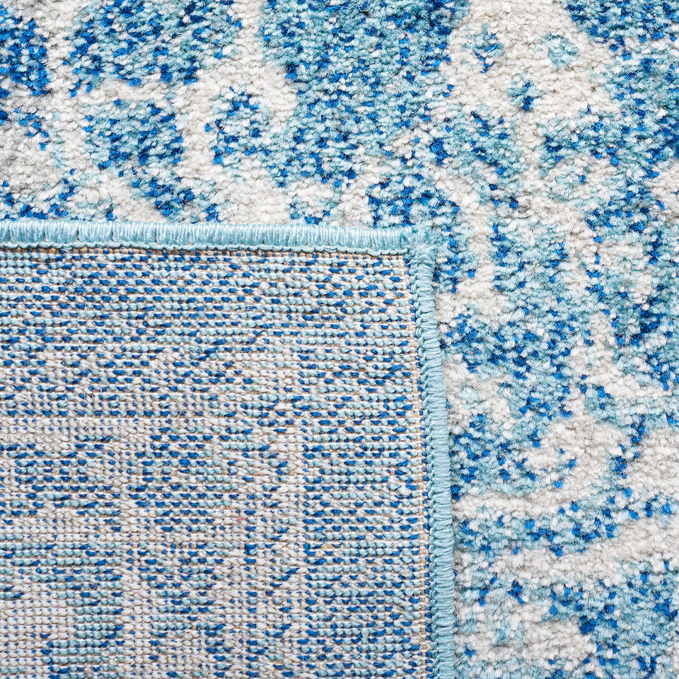 SAFAVIEH Evoke Collection Area Rug - 9' x 12', Ivory & Taupe, Oriental Distressed Design, Non-Shedding & Easy Care, Ideal for High Traffic Areas in Living Room, Bedroom (EVK256E)