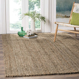 SAFAVIEH Area Rug 9x12 - Natural Fiber Collection - Large - Natural Brown, Handmade Jute, Farmhouse Style, Chunky Textured Thick Pile (NF447A)