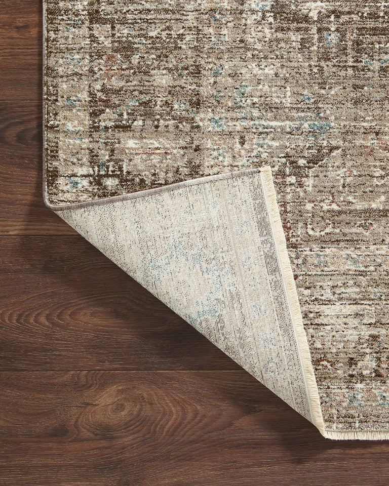 Loloi Magnolia Home by Joanna Gaines Millie Collection MIE-02 Sky/Gold 7'-10" x 10', .25" Pile Height, Area Rug