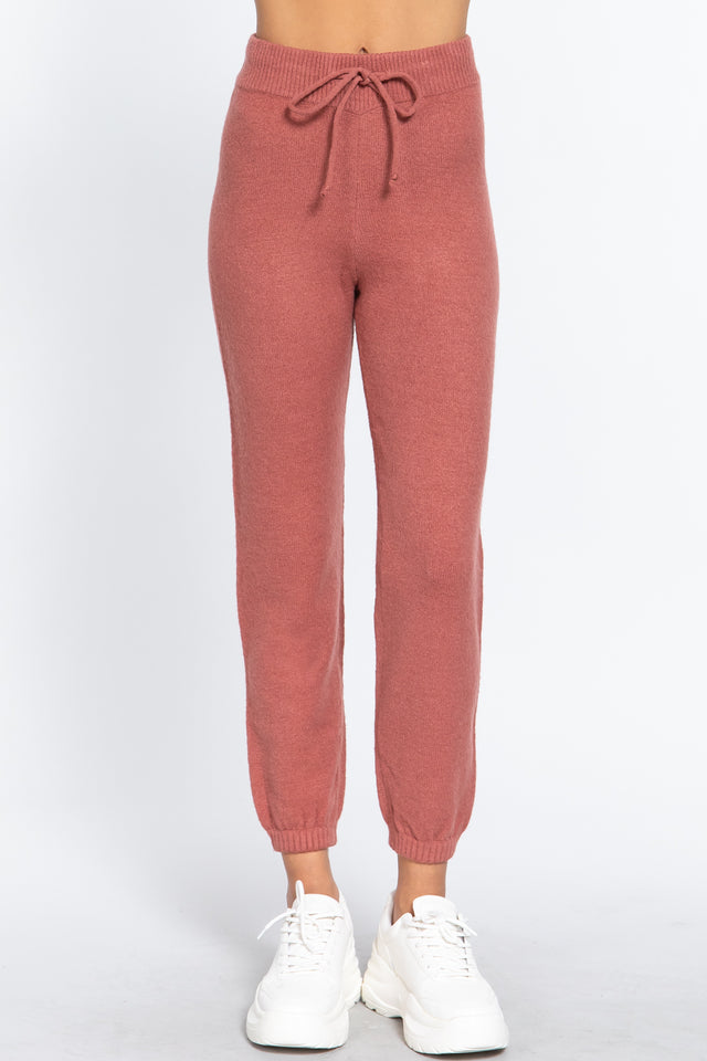 Drawstring Sweater Long Pants