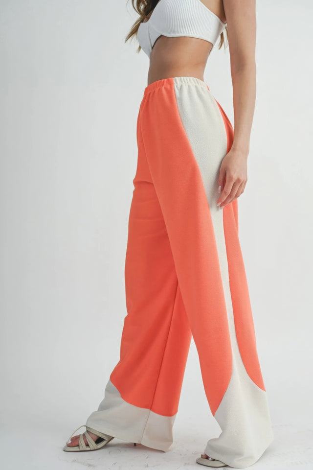 Two Toned Wide Leg Pants