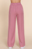 Elastic Waist Tencel Long Pants