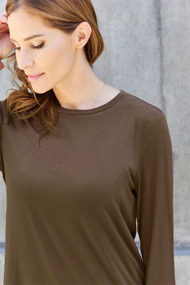 Basic Bae Full Size Round Neck Long Sleeve Top