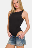 Zenana Ribbed Double Layered Bodysuit