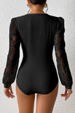 Eyelet Lace Long Sleeve Bodysuit